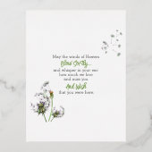 Paardebloem Herinnering Folie Feestdagen Briefkaart (Voorkant)