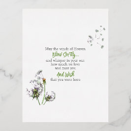 Paardebloem Herinnering Folie Feestdagen Briefkaart