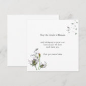 Paardebloem Herinnering Notitiekaartje (Voorkant / Achterkant)