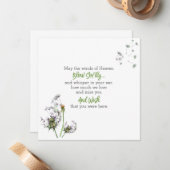 Paardebloem Herinnering Notitiekaartje (Voorkant / Achterkant in situ)