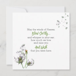 Paardebloem Herinnering Notitiekaartje