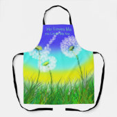 Paardebloem Hij Liefde Mij Niet, Full Print Schort (Voorkant)