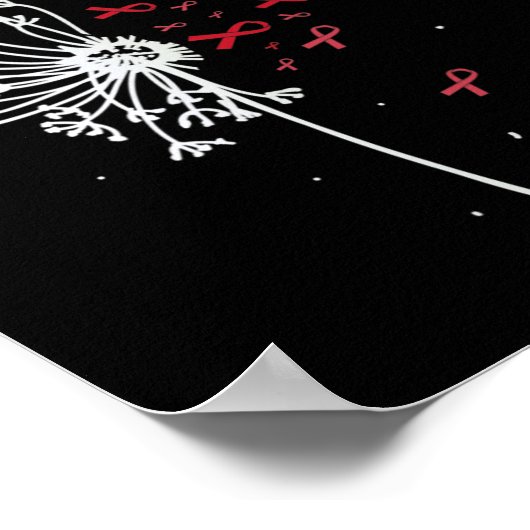 paardebloem hiv aids hersenaneurysma beroerte cool poster (Hoek)