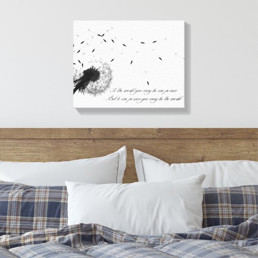 Paardebloem Inspiratie Canvas Print (Insitu (Slaapkamer))