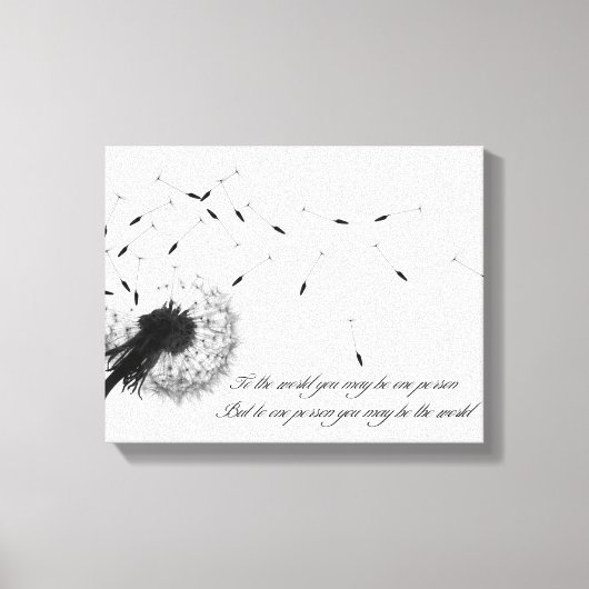 Paardebloem Inspiratie Canvas Print (Voorkant)