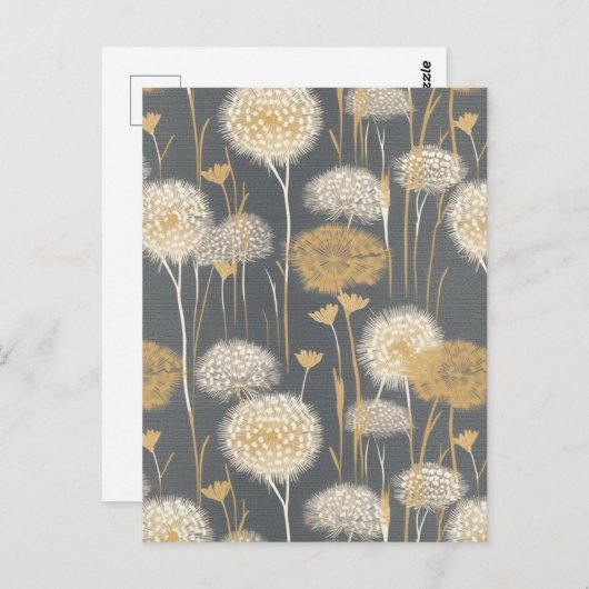 Paardebloem klokken Chiyogami Briefkaart (Voorkant / Achterkant)