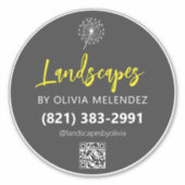 Paardebloem Logo Lawn Care Service Car Window Sticker (Voorkant)