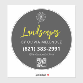 Paardebloem Logo Lawn Care Service Car Window Sticker