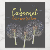 Paardebloem Militaire Brat Gepersonaliseerde wijn Wijn Etiket (Enkel label)