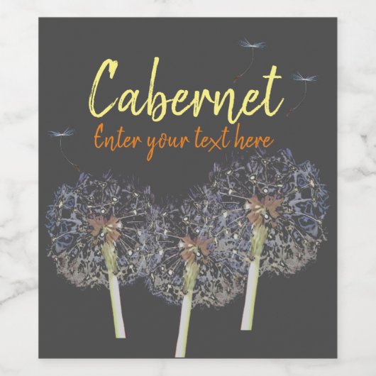 Paardebloem Militaire Brat Gepersonaliseerde wijn  Wijn Etiket (Enkel label)