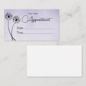 Paardebloem op lavendel water kleur effect eenvoud afsprakenkaartje (Voorkant / Achterkant)