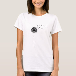 Paardebloem Print Natuur Macrobloemen T-shirt