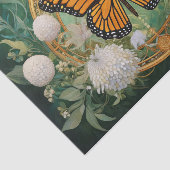 Paardebloem Puffball Monarch Wildflower Medallion Tissuepapier (Detail)