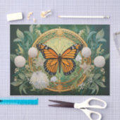 Paardebloem Puffball Monarch Wildflower Medallion Tissuepapier (Craft)