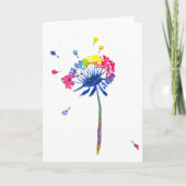 Paardebloem regenboog gevouwen Wenskaart Kaart (Voorkant)