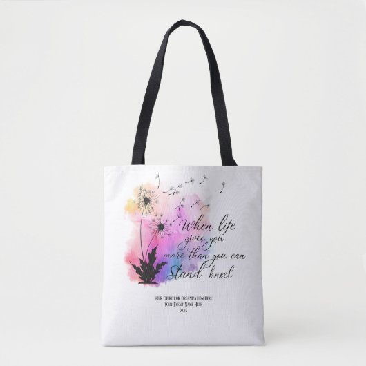 Paardebloem Schrift Zondag School Bijbel Custom Tote Bag (Voorkant)