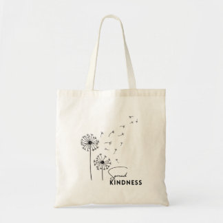 Paardebloem Spread Kindness Eenvoudige Canvas tas