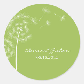 Paardebloem Verlanglijstje Bruiloft Favor Sticker