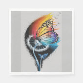 paardebloem vlinder servet (Voorkant)