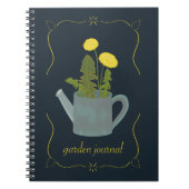 Paardebloem Watering Can Garden Journal Notitieboek (Voorkant)
