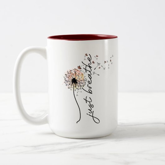 Paardebloem Wens Koffie Mok Sunset Butterfly Desig (Links)