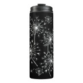 Paardebloem, wilde bloemen en honingbijen thermosbeker (Voorkant)