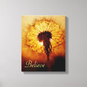 Paardebloem zonsondergang canvas afdruk (Voorkant)