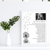 Paardebloemen A Ik zit in de Hemel Memorial Welkom Foto Afdruk