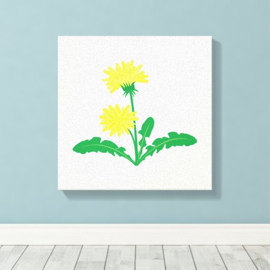Paardebloemen Art Canvas Print (Insitu (Houten vloer))