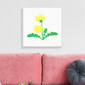 Paardebloemen Art Canvas Print (Insitu (Woonkamer))