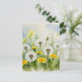 Paardebloemen Briefkaart (Staand voorkant)