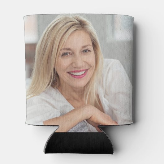 Paardebloemen Daisies Navy Blue Verjaardag Naam Fo Blikjeskoeler (Achterkant)