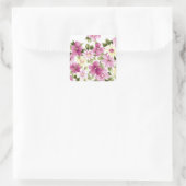 Paardebloemen, geverfd vierkante sticker (Tas)