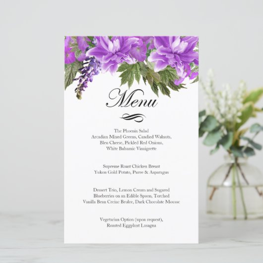  paardebloemen - Menu (Staand voorkant)