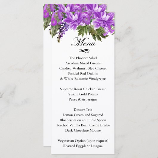 paardebloemen - Menu (Voorkant / Achterkant)