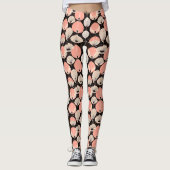 Paardebloemen -Midden-eeuw- Retro Modern Design Leggings (Voorkant)