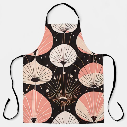 Paardebloemen -Midden-eeuw- Retro Modern Design Schort (Voorkant)