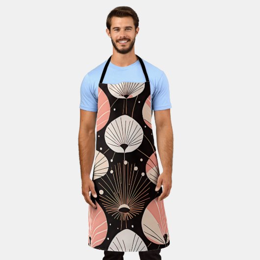 Paardebloemen -Midden-eeuw- Retro Modern Design Schort (Gedragen)