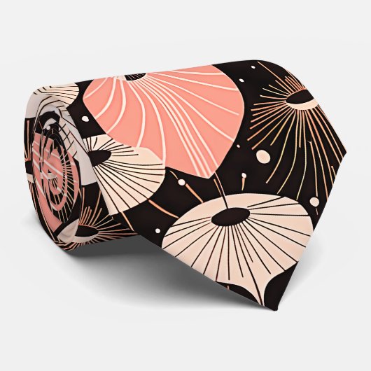 Paardebloemen -Midden-eeuw- Retro Modern Design Stropdas (Opgerold)