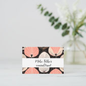 Paardebloemen -Midden-eeuw- Retro Modern Design Visitekaartje (Staand voorkant)