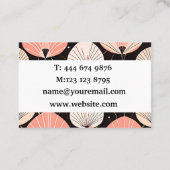 Paardebloemen -Midden-eeuw- Retro Modern Design Visitekaartje (Achterkant)