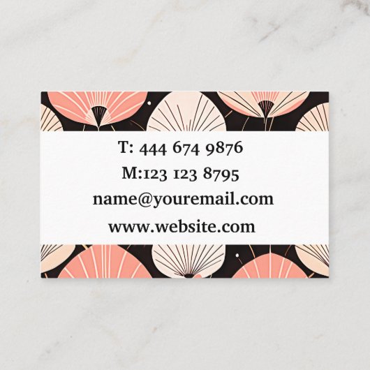 Paardebloemen -Midden-eeuw- Retro Modern Design Visitekaartje (Achterkant)