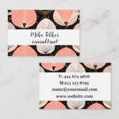 Paardebloemen -Midden-eeuw- Retro Modern Design Visitekaartje (Voorkant / Achterkant)