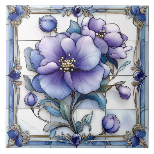 paardebloemen tegeltje (Voorkant)