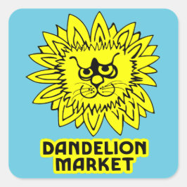Paardebloemmarkt Vierkante Sticker