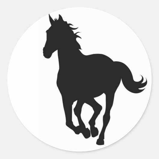 paardebok ronde sticker (Voorkant)