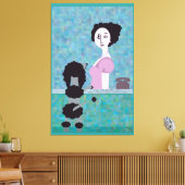 paardehaar canvas afdruk (Insitu (Woonkamer))