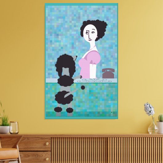 paardehaar canvas afdruk (Insitu (Woonkamer))