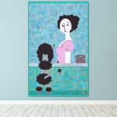 paardehaar canvas afdruk (Insitu (Houten vloer))