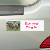 paarden_015, Stop-paard-slachting Bumpersticker (Op auto)